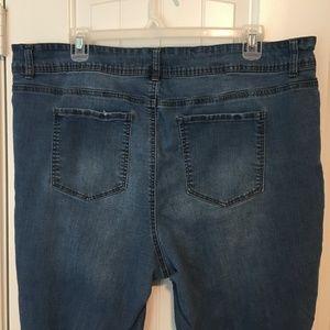 Vanilla Star Distressed Jeans, sz 24, medium wash